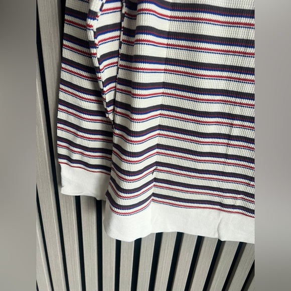 Trendy Queen Women's Oversized Striped Polo Sweatshirt - Picture 7 of 7